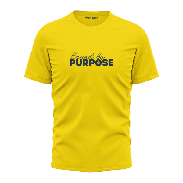 "Hopeful Exhalations" Yellow Round Neck T-shirt