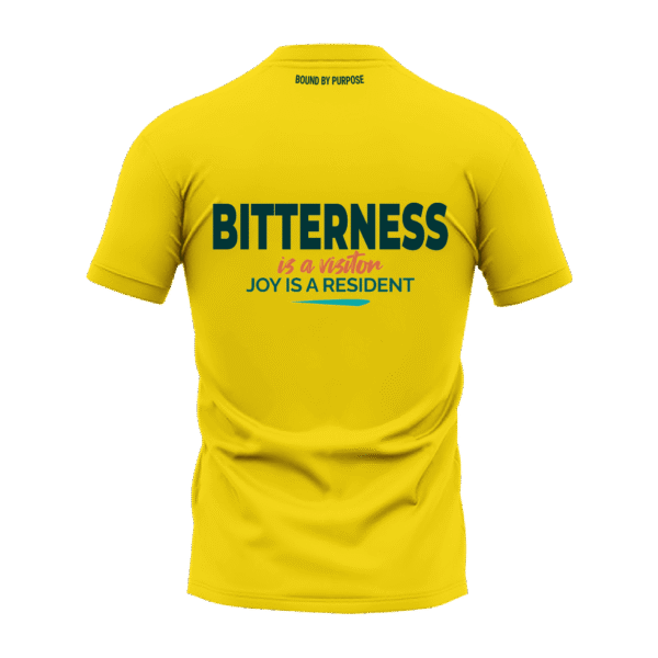 "Joyful Vision" Yellow Round Neck T-shirt