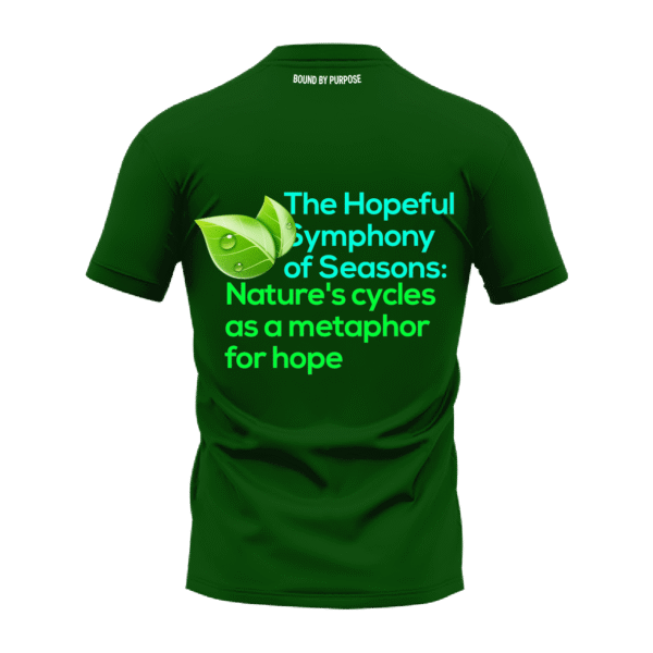 "Symphony of Seasons" Green Round Neck T-shirt