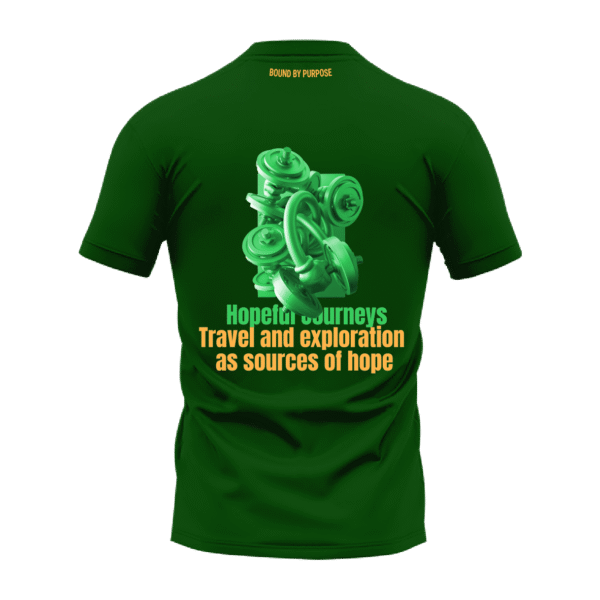 "Symphony of Seasons & Hopeful Journeys" Green Round Neck T-shirt