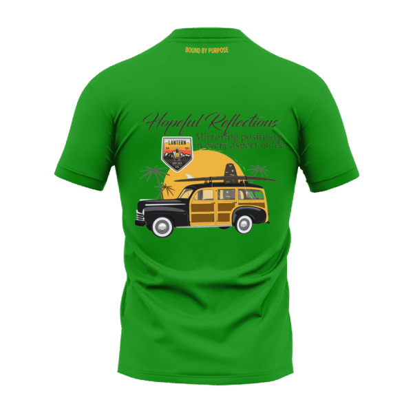Hopeful Reflections Green Round Neck T-shirt - Bold Inspirational Quote