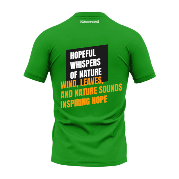 Hopeful Whispers Green Round Neck T-Shirt