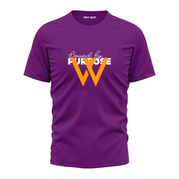 The Hopeful Embrace Purple Round Neck T-Shirt – Comfort & Optimism