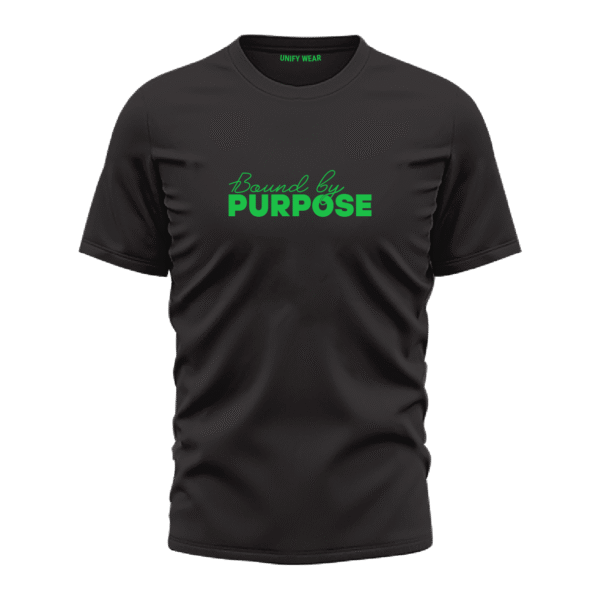"Hopeful Drumbeat" Inspirational Black Round Neck T-shirt