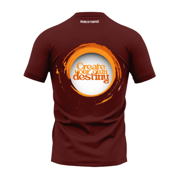 "Create Destiny" Brown Round Neck T-Shirt for Men/Women