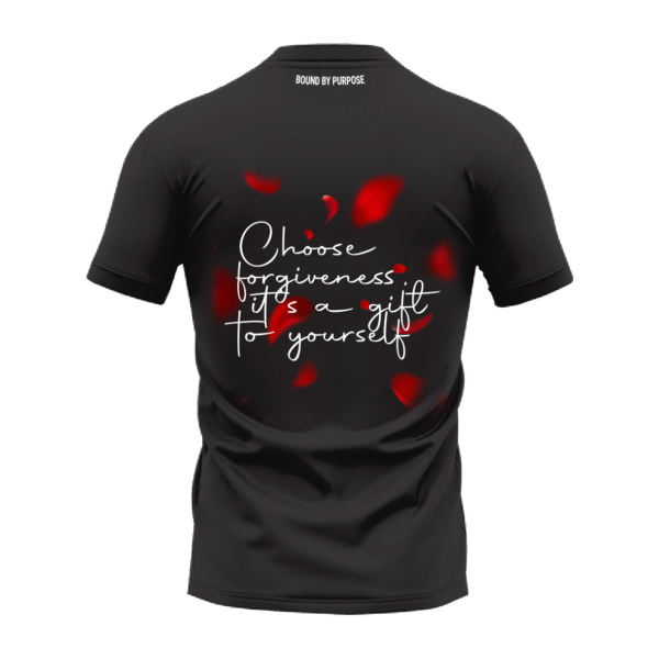 "Choose Forgiveness" Inspirational Black Round Neck T-shirt