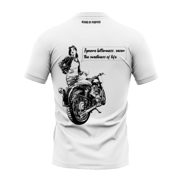 "Savor the Sweetness" White Round Neck T-shirt
