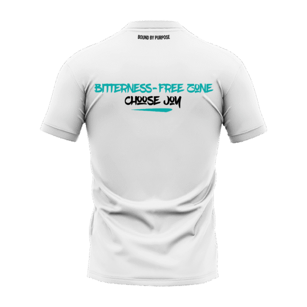 "Choose Joy" Bitter-Free White Round Neck T-shirt