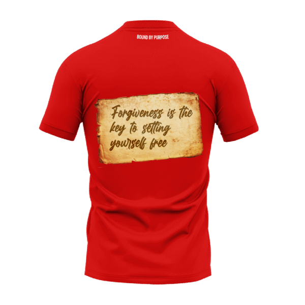 "Forgiveness is the Key" Red Round Neck T-shirt