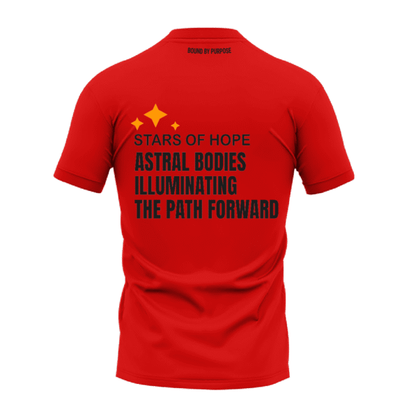 "Stars of Hope" Red Round Neck T-shirt