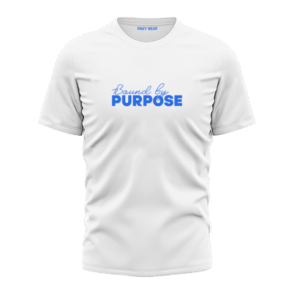 "Stay Committed to Your Goal" White Round-Neck T-Shirt