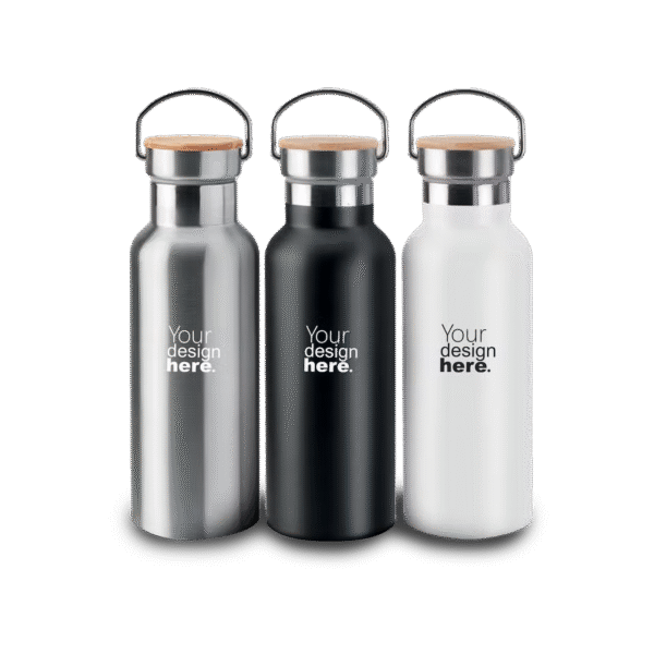 Eco-Friendly Stainless Steel Flask with Bamboo Lid