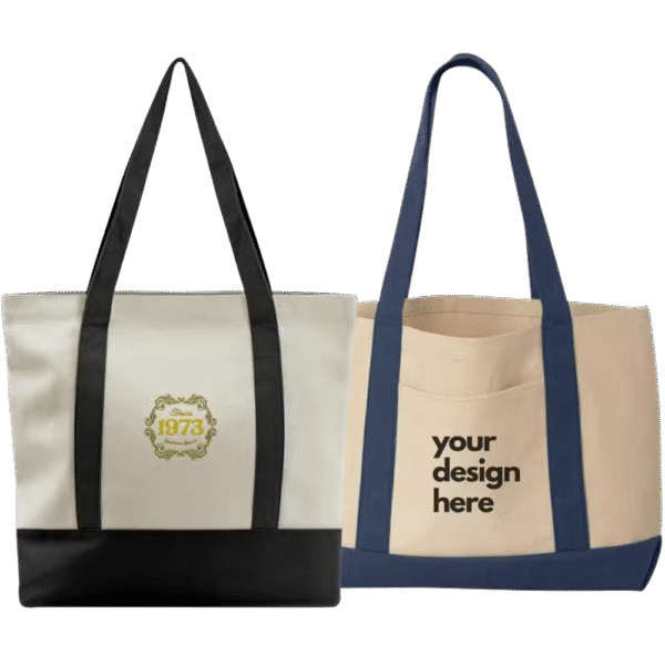 Modern Style Two-Tone Tote Bag