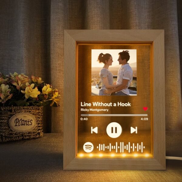 Custom Scannable Spotify Code Music Art Picture Frame Night Light Gift