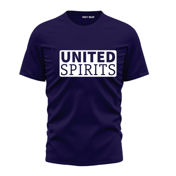Purple Round-Neck T-Shirt - "UNITED SPIRITS"