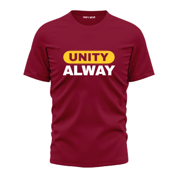 Brown Round-Neck T-Shirt - "UNITY ALWAYS"