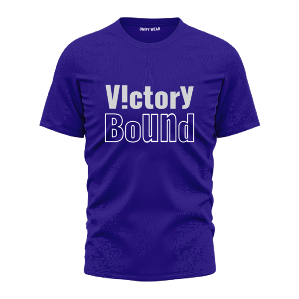 Victory Bound Bold Blue Round Neck T-shirt