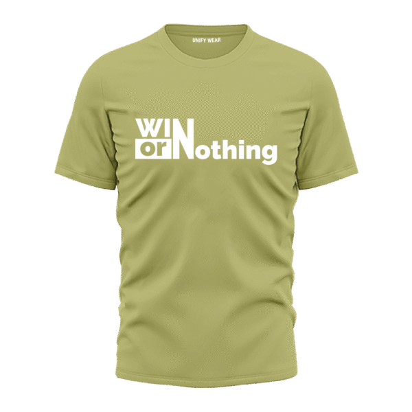 Win Or Nothing Bold Green Round Neck T-shirt