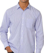 Blue Generation Striped Poplin Dress Shirt - Image 2