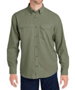 HUK Tide Point Textured Long Sleeve Work Shirt - Image 2