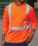 CornerStone Class 2 Mesh Long Sleeve Safety Pocket T-shirt - Image 2