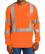 CornerStone Class 3 Mesh Long Sleeve Safety Pocket T-shirt - Image 2