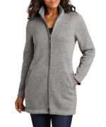 Port Authority Women's Arc Long Sweater Fleece Jacket - Printed - Image 2