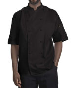 Edwards 12 Button Mesh Back Short Sleeve Chef Coat - Image 2