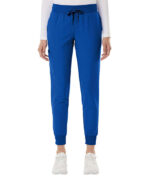 Jaanuu Women's Petite Silex Knit-Waist Jogger Scrub Pant - Embroidered - Image 2