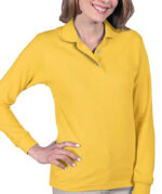 Blue Generation Women's Superblend Easy-Care Pique Long Sleeve Polo - Image 2