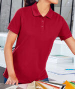 Harriton Women's Valiant Cotton Snag Protect Pique Polo - Image 2