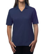 Blue Generation Women's BLU-X-DRI Textured Mesh Performance Polo - Image 2