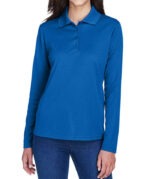 Core 365 Women's Long Sleeve Performance Pique Polo - Printed - Image 2