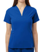 Jaanuu Women's Calix Fit & Flare V-Neck Scrub Top - Embroidered - Image 2