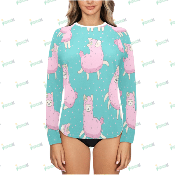 Women's Long Sleeve Swim Shirt (S39)