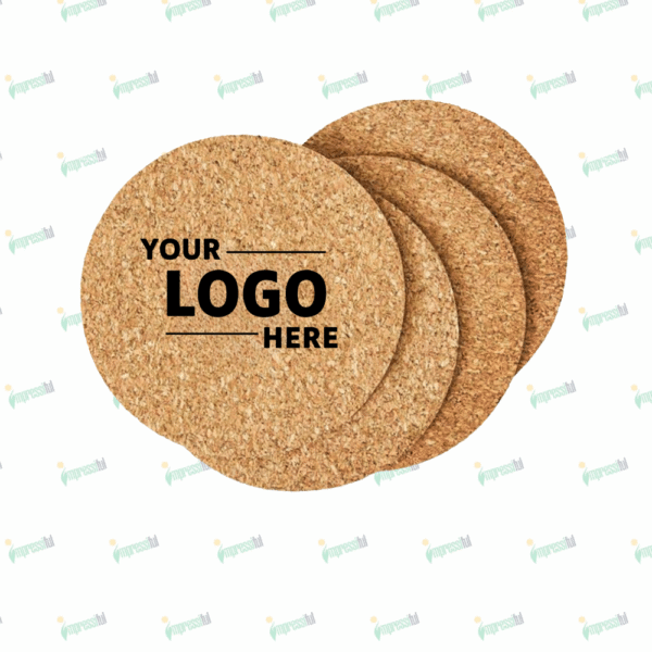 Cork Tea Coasters – Set of 6 | Eco-Friendly Drink Coasters by Impressiful