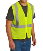 CornerStone Class 2 Economy Zippered Mesh Safety Vest - Image 3
