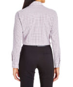 Devon & Jones Women's CrownLux Micro Windowpane Performance Dress Shirt - Image 3