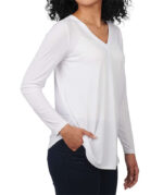 Edwards Women's Soft Pleated V-Neck Blouse - Image 3