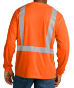 CornerStone Class 2 Mesh Long Sleeve Safety Pocket T-shirt - Image 3