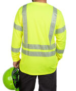 Red Kap Class 3 Hi-Vis Long Sleeve Safety Pocket T-shirt - Image 3