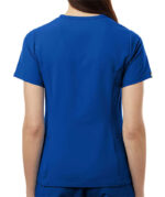 Jaanuu Women's Calix Fit & Flare V-Neck Scrub Top - Embroidered - Image 3