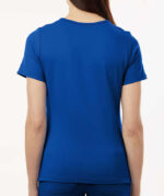 Jaanuu Women's Cesi Ultrasoft Two-Pocket V-Neck Scrub Top - Embroidered - Image 3