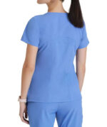 Barco One Women's Pulse Recycled V-Neck Scrub Top - Printed - Image 3