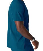 Barco One Velocity Two-Pocket Recycled V-Neck Scrub Top - Embroidered - Image 3