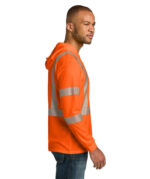 CornerStone Class 3 Segmented Tape Hooded Long Sleeve Safety T-shirt - Image 4