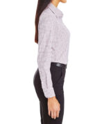 Devon & Jones Women's CrownLux Micro Windowpane Performance Dress Shirt - Image 4