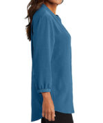 Port Authority Women's 3/4 Sleeve Textured Crepe Tunic - Image 4