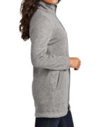 Port Authority Women's Arc Long Sweater Fleece Jacket - Printed - Image 4