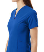 Jaanuu Women's Calix Fit & Flare V-Neck Scrub Top - Printed - Image 4